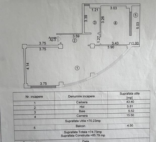 Apartament 2 camere - Tomis Nord