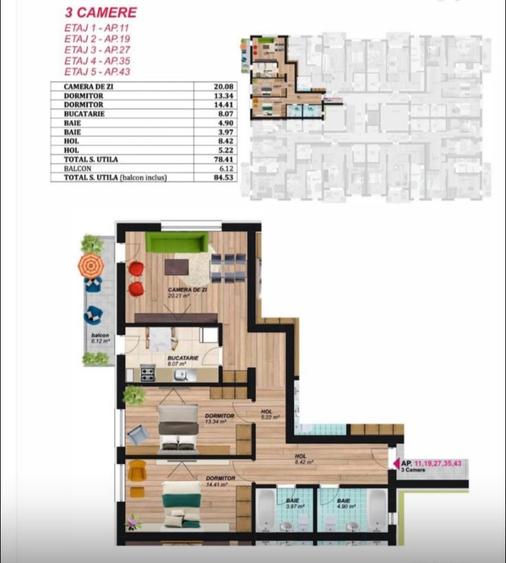 Apartament 3 camere-Metrou Constantin Brâncoveanu