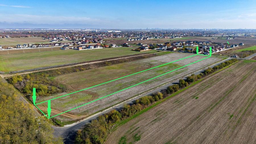 Dragomiresti Deal teren 6700 mp, padurea Ileana, utilitati, asfalt