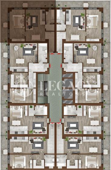 Apartament 2 camere, tip 4A, 4B, 5A, 5B - Copou Garden Residence