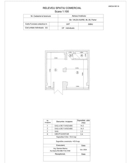 Spațiu Comercial Cartier Valea Aurie Str. Valea Aurie bl.28 Pret Negociabil