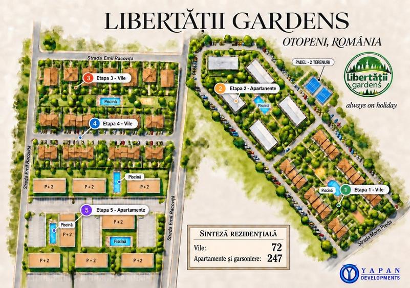 2 camere, 54,83 mp + balcon 6,38 mp | Etaj 1 | Libertății Gardens