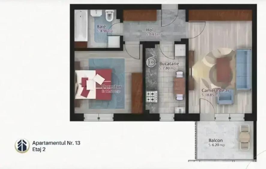 Apartament luminos cu terasă, 2 camere, Obor