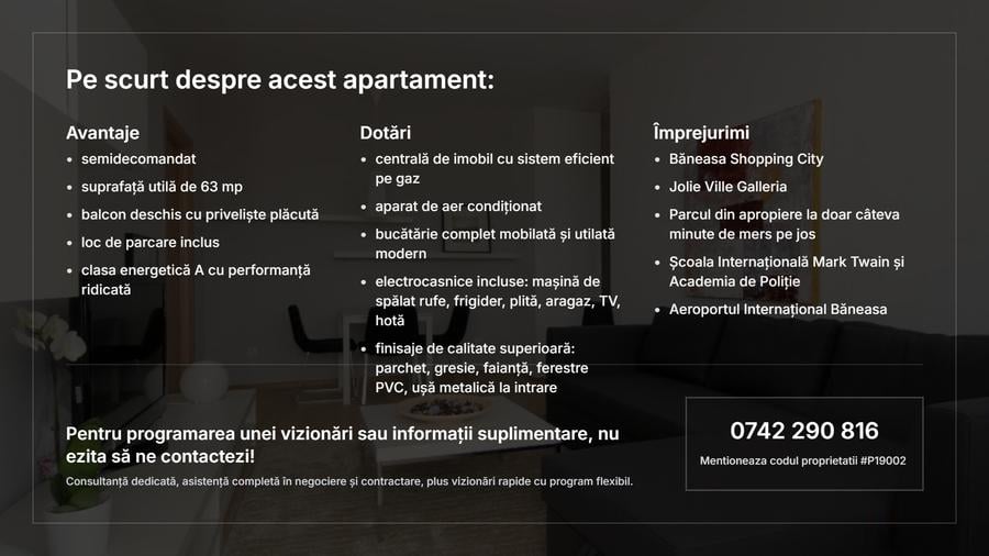 Apartament 2 camere | Băneasa | Mobilat Modern | Imaculat