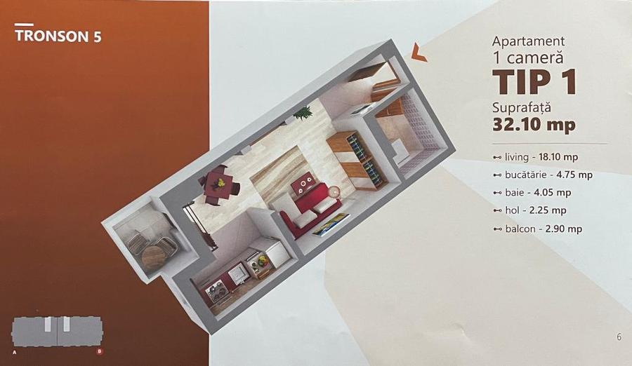 Apartament 1 camera Lazar Residence