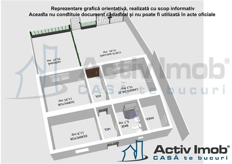 MOLDOVA NOUA, Casa 3 camere, Suprafata totala teren: 274 mp - 17