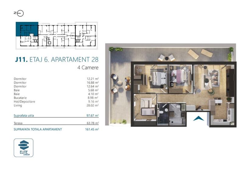 Apartament cu 4 camere, 98 mp, Ansamblu Rezidential, zona RIVUS