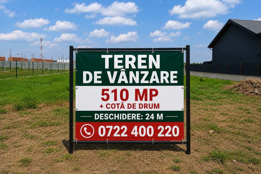 Teren 510 mp Clinceni – Șos. Ordoreanu | + cotă drum acces | Ideal casă