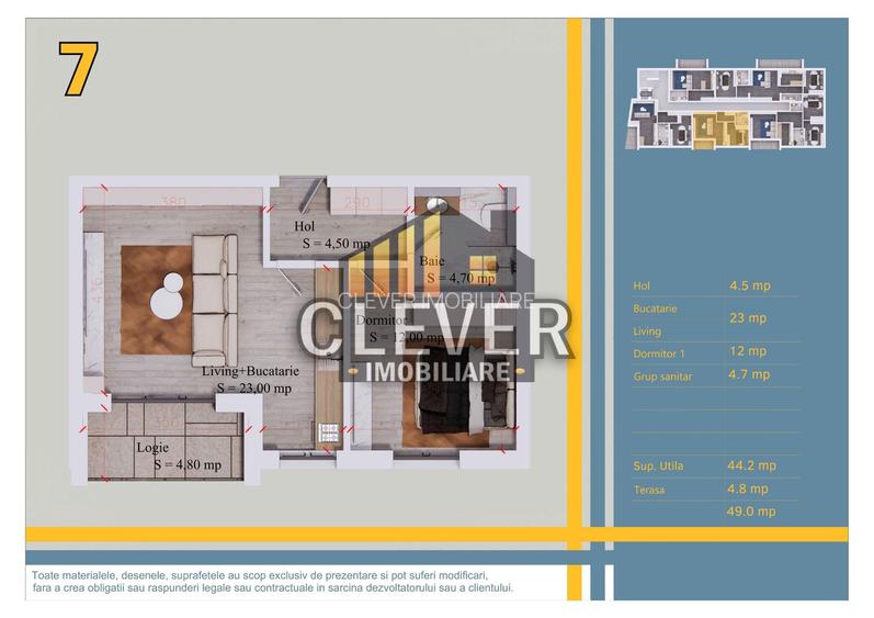 Apartament 2 Camere, 49 mp | Theodor Pallady - 1