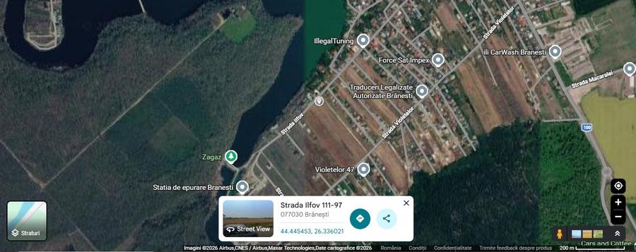 Teren ieftin intravilan 620 mp, Brănești IF, langa apa & padure