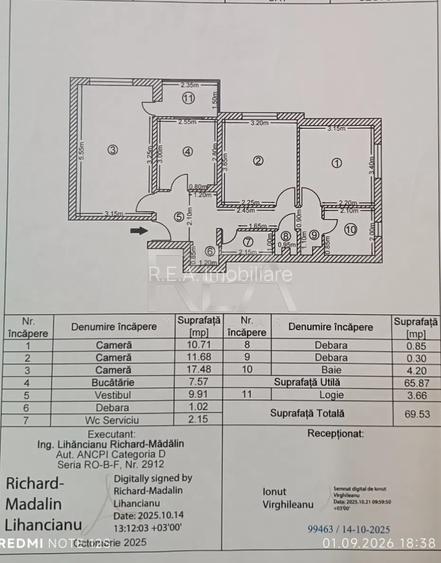 3 Camere Decomandat 70 mp | Str. Panselelor | Renovat | 4 Min Metrou - 8