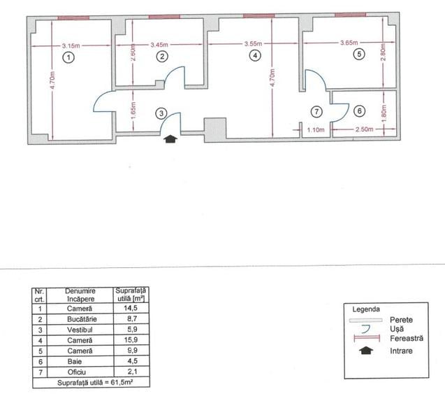 Apartament 3 camere – zona Gara de Nord