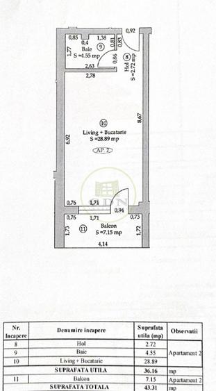 Comision 0 la cumparare!!! Apartament 1 cameră de vânzare la DaVinci Homes