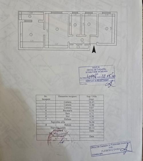 PODU ROS - BLD TUTORA - 3 CAMERE - 60MP - BLOC DIN 1964 FARA RISC SEISMIC - LIBER CU MUTARE IMEDIATA