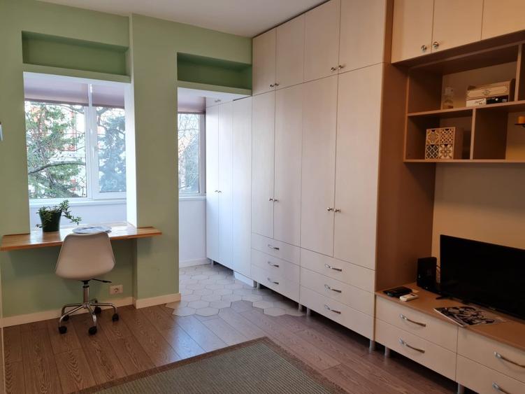 Garsoniera Dorobanti NOU - design rafinat, complet utilata, etj 1, bloc tip vila