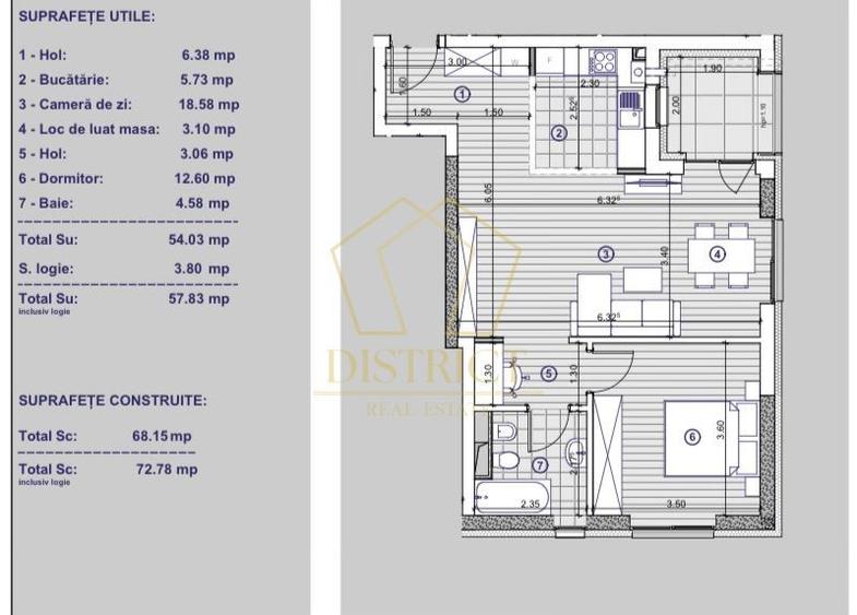 Apartament modern cu 2 camere | XCITY TOWER 4