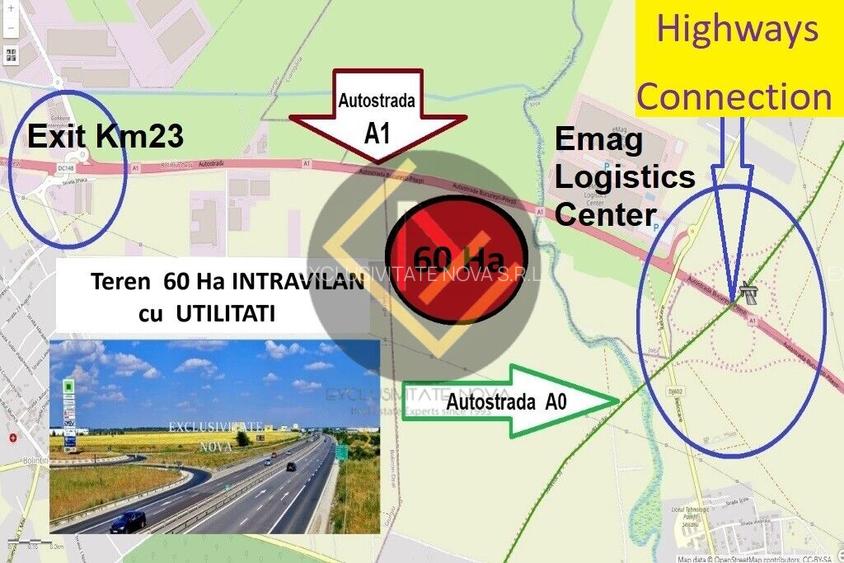 Autostrada A1 km23 acces A0 teren 10 HA -75 HA Logistic MOBEXPERT utilitati - 5