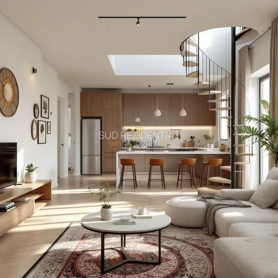 Apartament modern pe doua niveluri, 2 camere + terasa - acces metrou - 6
