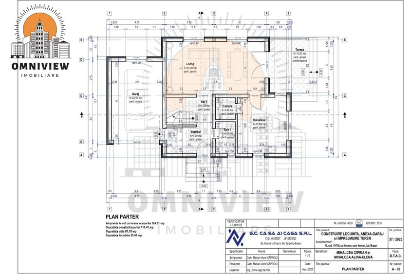 Casă nouă cu garaj, 145 mp utili, teren 500 mp –TVA inclus – Izvor