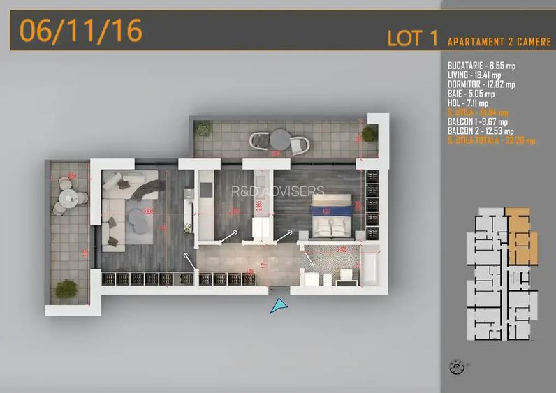 Apartament 2 camere decomandat, 2 balcoane Metrou N. Teclu - 2