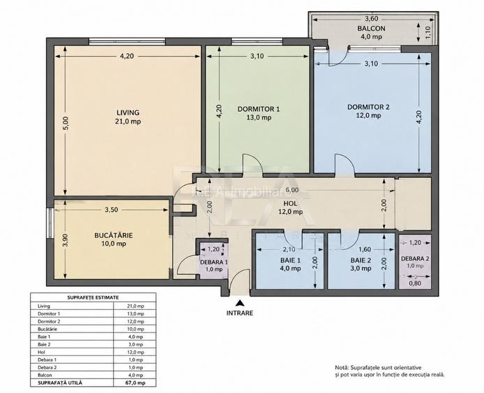 3 camere | Piața Sudului – Olteniței | Centrală proprie | 67 mp | Mobilat & Util - 8