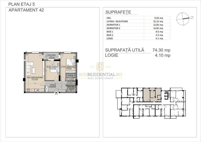 Apartament modern cu 3 camere si balcon, zona Bd.Brancoveanu, Sector 4 - 1
