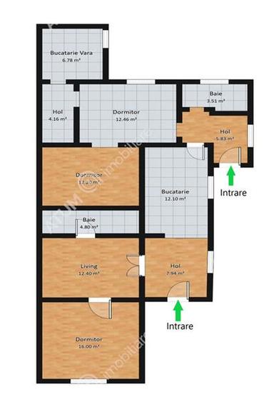 Casa individuala 4 camere si teren de 395 mp zona Trei Stejari Sibiu