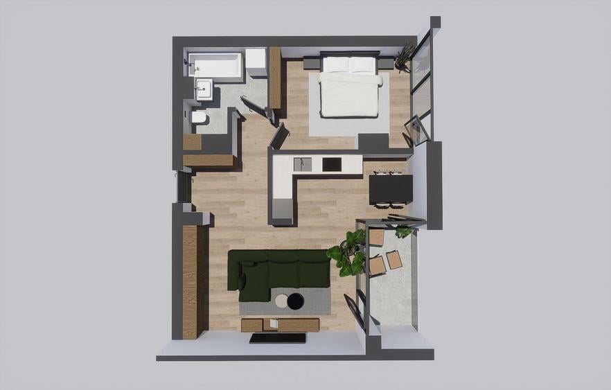Apartament 2 camere cu pozitie ultracentrala - Alenia Botanic Park