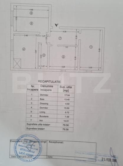 Apartament 3 camere, 80 mp, zona Visani