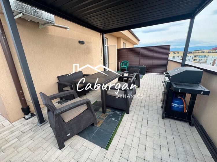 Penthouse cu 2 camere - 41 mp + 45 mp terasa + boxa, loc parcare