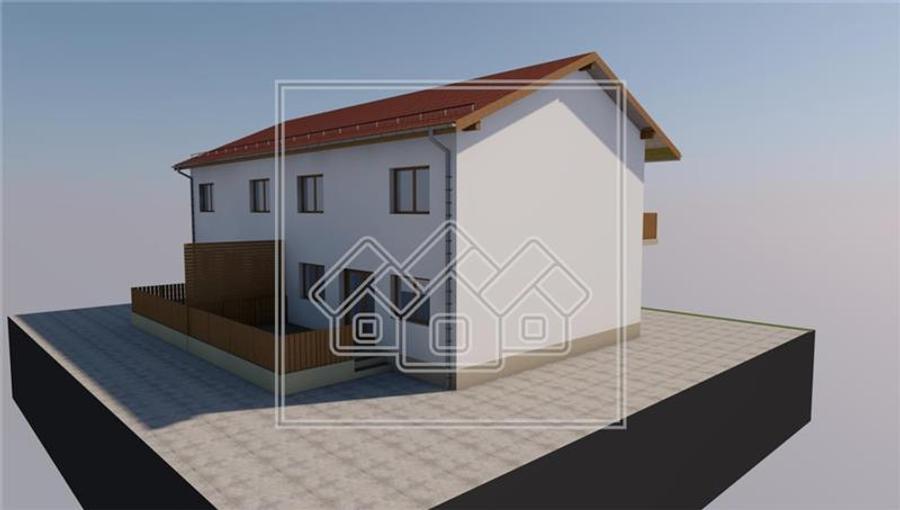 Casa tip duplex, 120 mpu, predare la alb, Selimbar