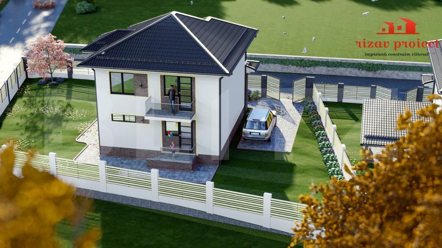 Casă cu 3 dormitoare, teren 500 mp, ideală pentru familie