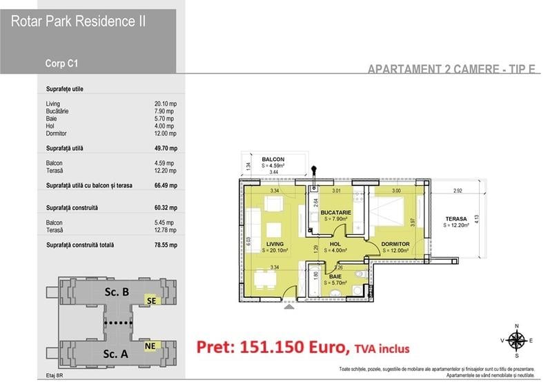 2 camere -Militari-Rotar Park Residence-2 -200m Iuliu Maniu