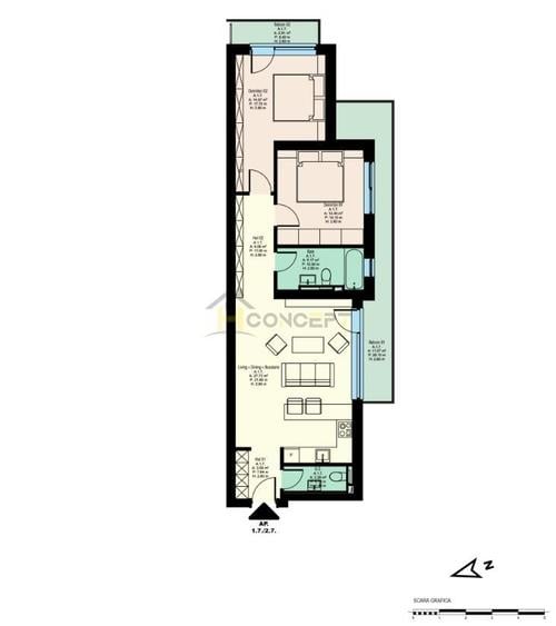 Stradal, apartament cu 3 camere, blv. Pipera, parcare subteran