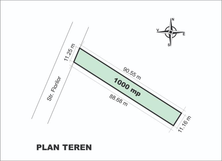 Vânzare teren 1000 mp în orașul Măgurele