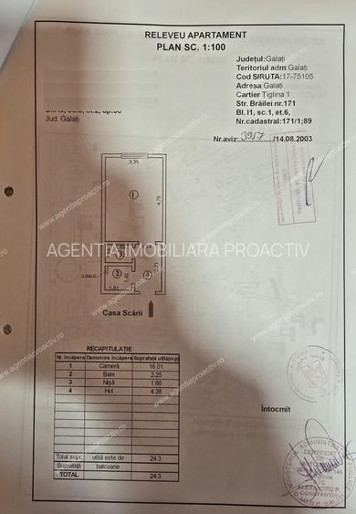 Garsonieră, Țiglina 1, etajul 6, vedere spre Str. Brăilei. - 7