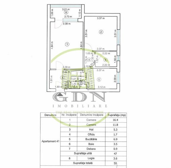 Vanzare apartament 2 camere &acirc; decomandat, cu balcon si vedere panoramica - 7