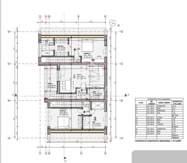 Vilă Tip Triplex P+1E+M - Parcul Teilor - Comision 0%
