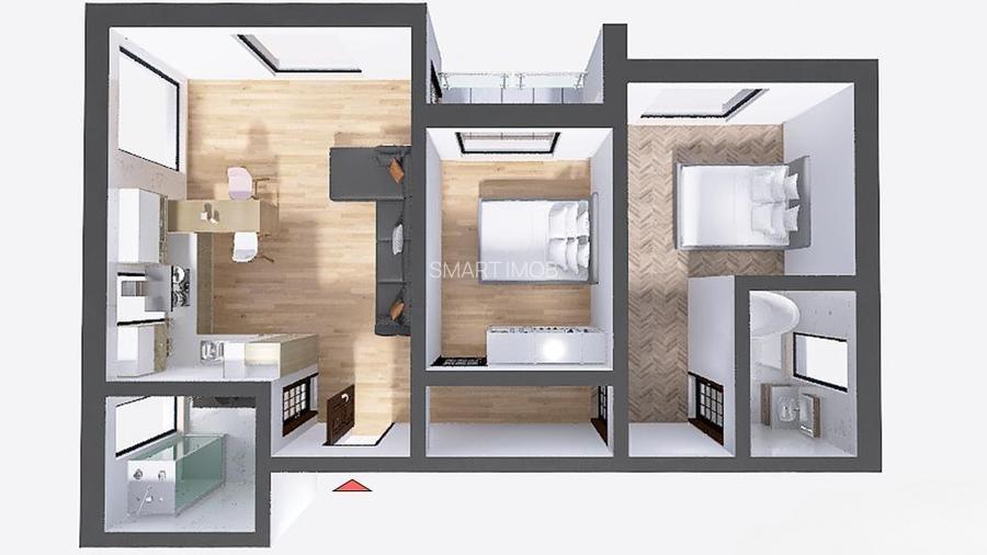 Apartament 3 camere,71 mp,Parter cu Gradina 120 mp, 117000eur neg - 2