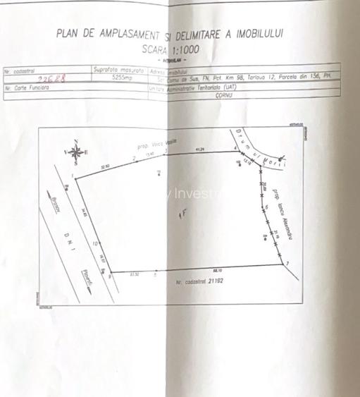 Teren 5.000 Mp situat chiar pe DN1 cu deschidere 50Ml directa la dn1 - 2