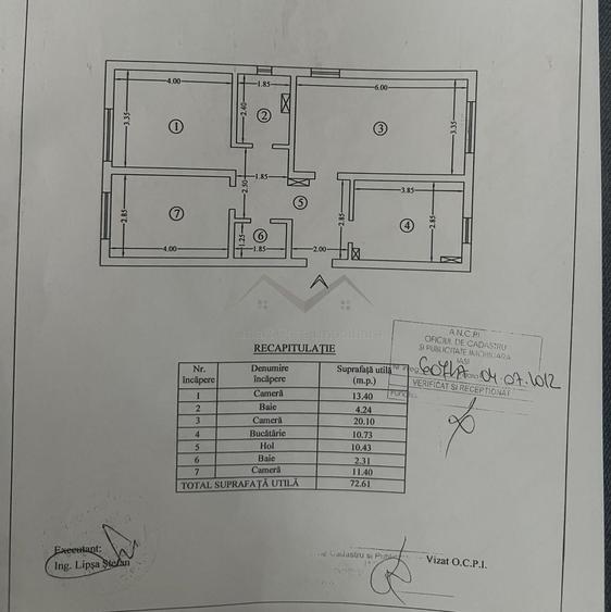 Apartament 3 camere decomandat Aleea Tudor Neculai
