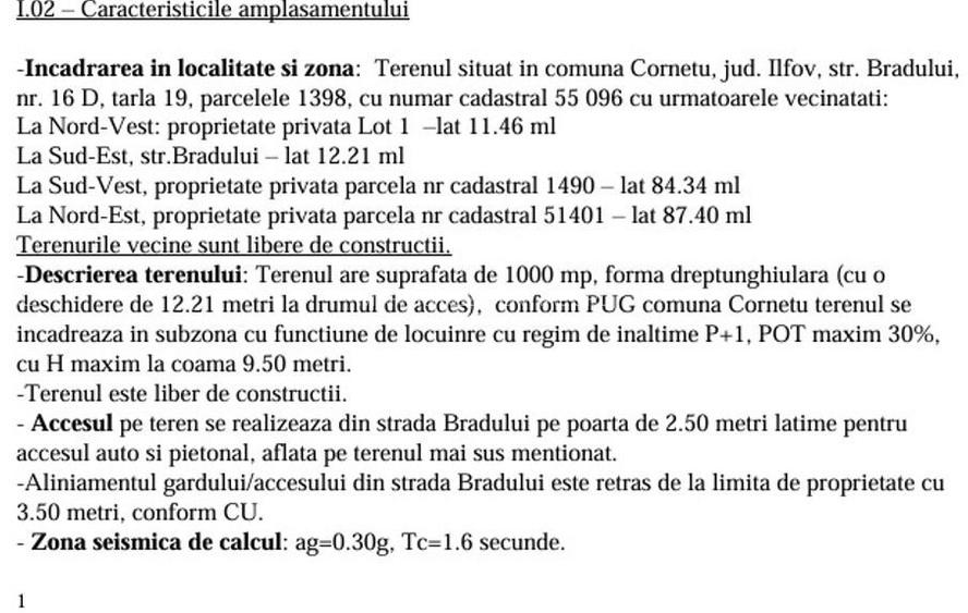 teren intravil+proiect casa/com.Cornetu/IF la 3min de autostr. A0 - 4