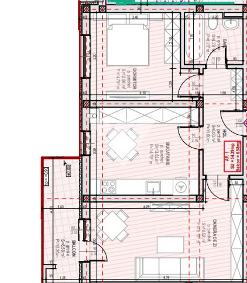 Apartament 2 camere 54 mp etaj 2 cu balcon si pod zona Selimbar SIBIU