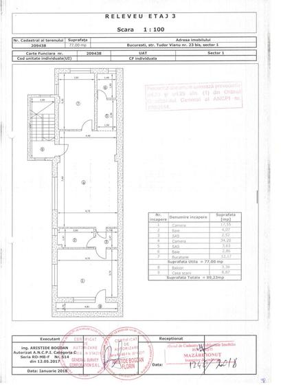 Dorobanti, ap.3 camere, 90mp, et.4, 1-a inchiriere,1200Euro/luna - 1