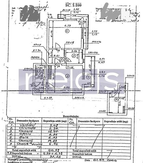 VANZARE APARTAMENT 2 CAMERE 70MP PIATA AMZEI ROMANA INVESTITIE 2 BALCOANE