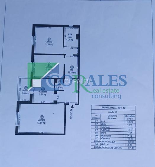 Zona Girocului | Apartament 3 camere | Etaj 3 | Gata de mutare - 14