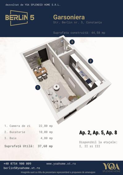 BERLIN 5 | Garsonieră cu loc de parcare | Proiect finalizat