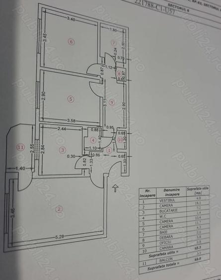Apartament 3 camere Militari Apusului | Etaj 1/4, Decomandat, 2 Bai, Bloc 1981