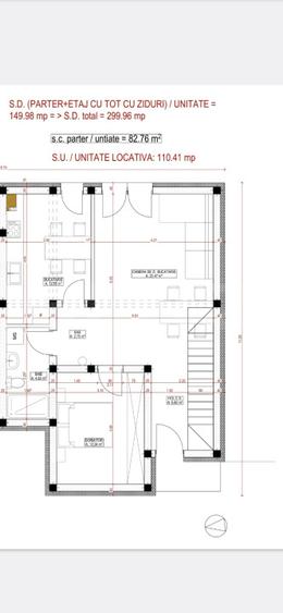 Duplex 4 camere 110mp utili, 290mp teren, Giroc
