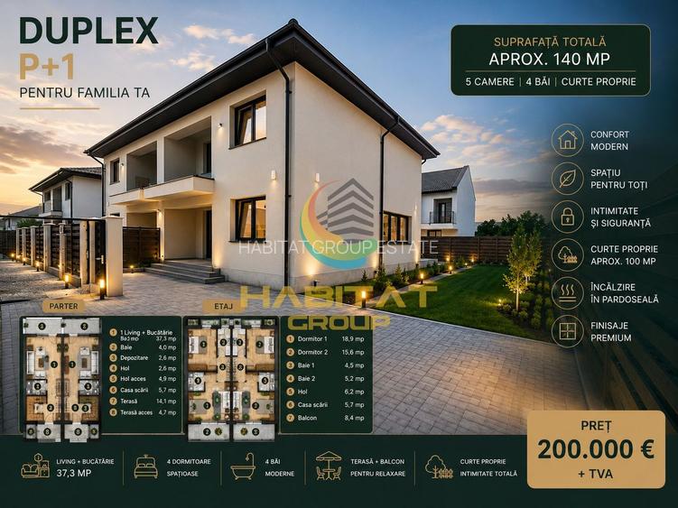 Vânzare  DUPLEX 140 mp | Popești Leordeni | Strada Astrelor - 2